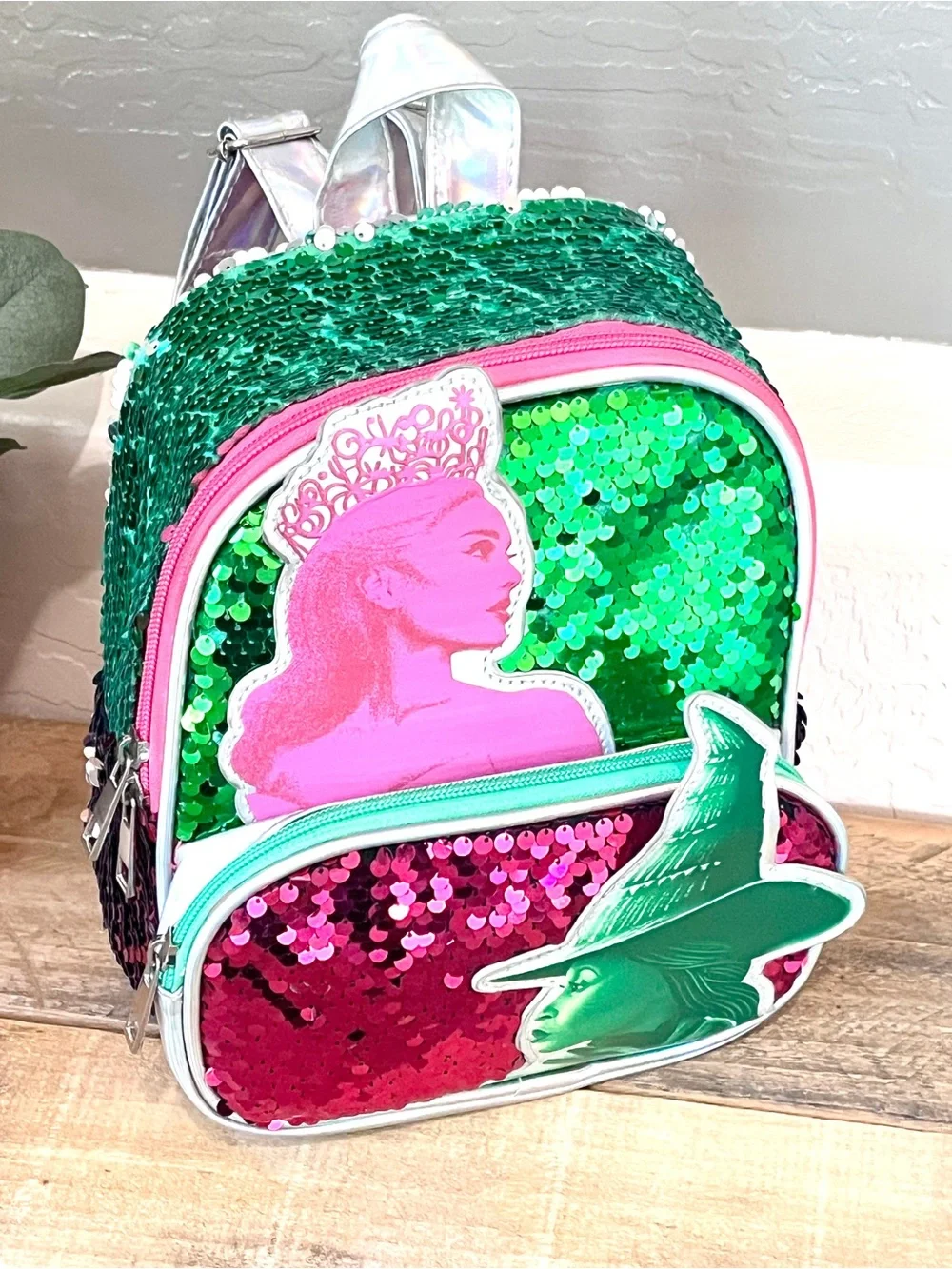 Wicked Movie Glinda Elphaba Sequin Micro Mini Backpack Purse